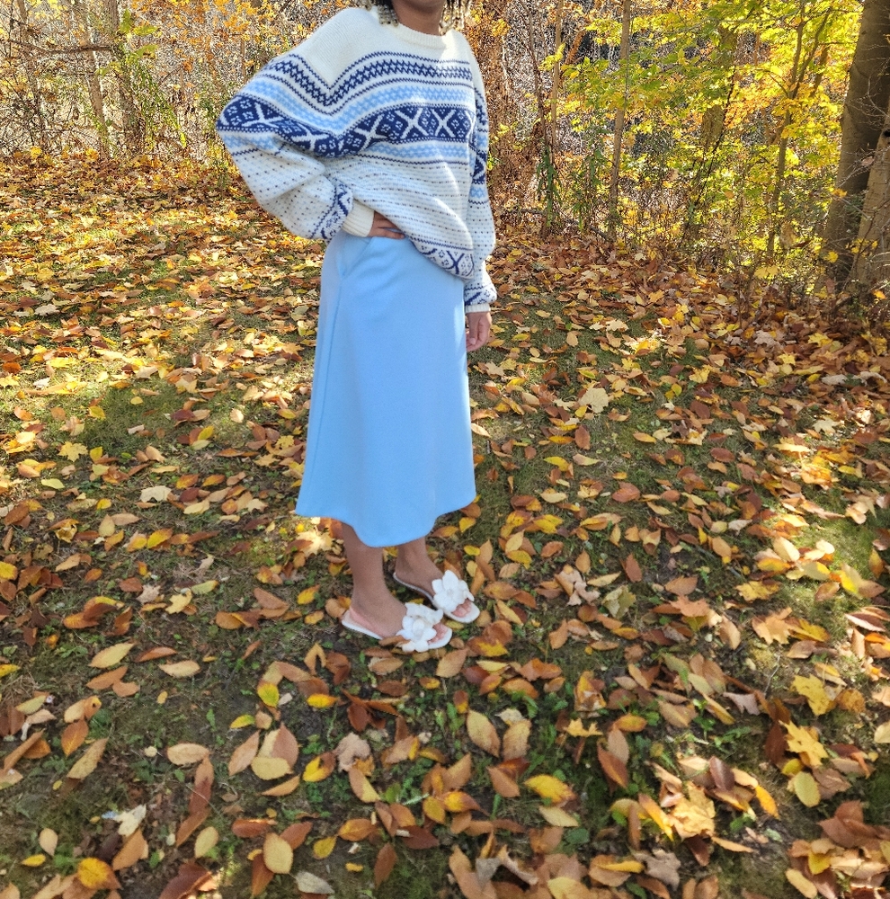 1970s Blue Skirt with Pocket